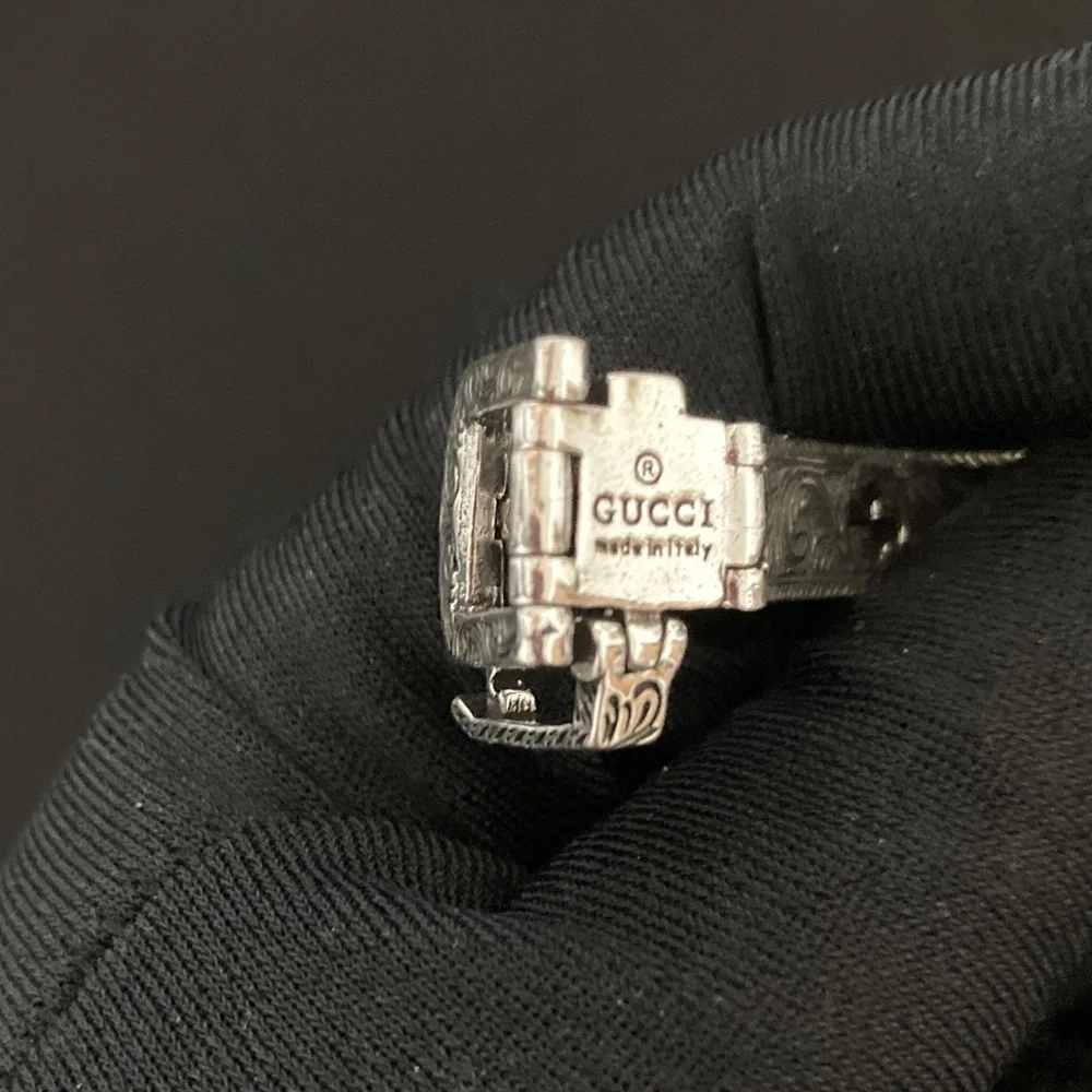 Gucci Silver Engraved Bracelet